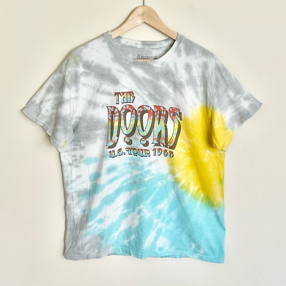 The Doors US Tour 1968 Multicolor Tie Dye T Shirt Adult Medium - Picture 2 of 9